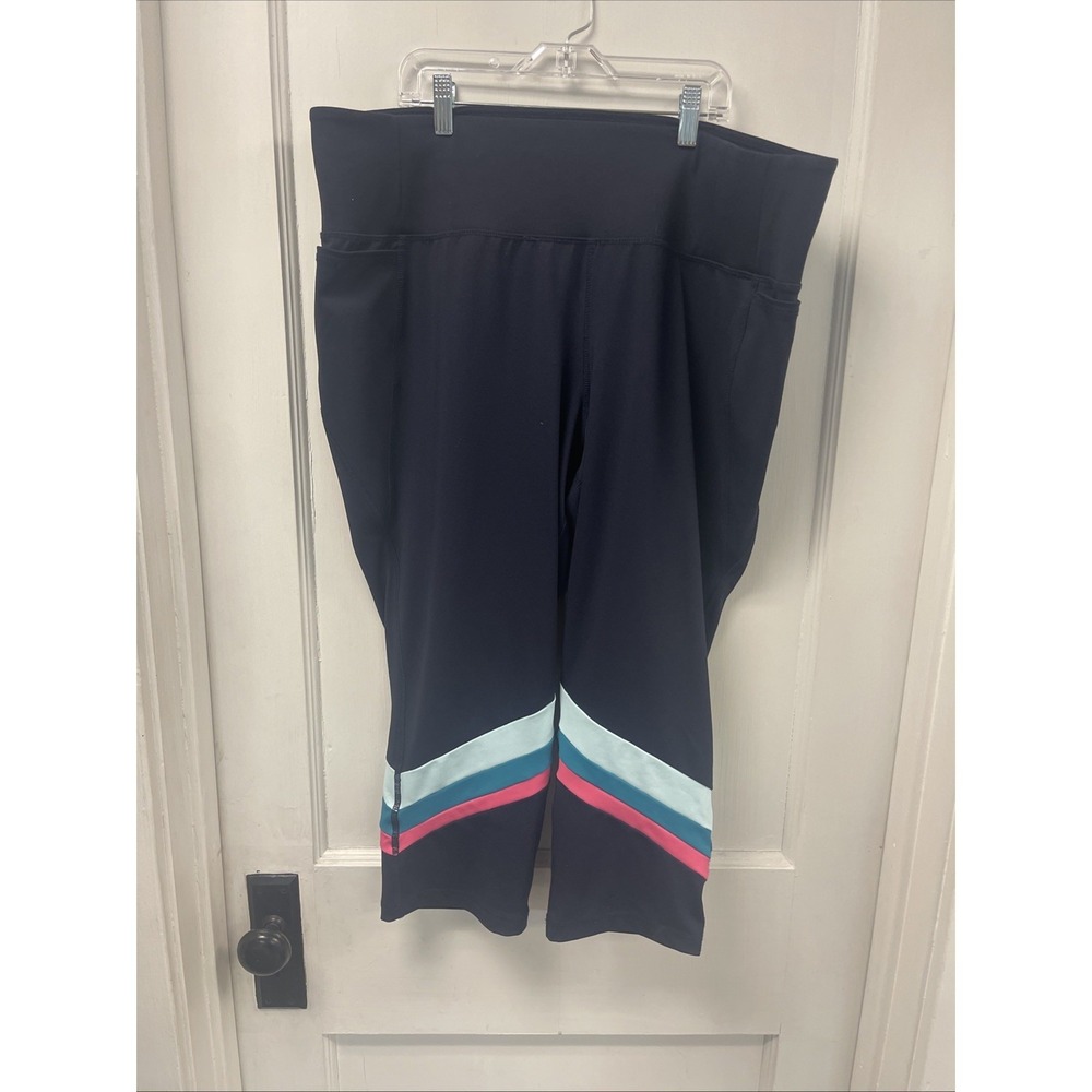 Livi By Lane Bryant 22/24 Capri Legging Plus Size Blue